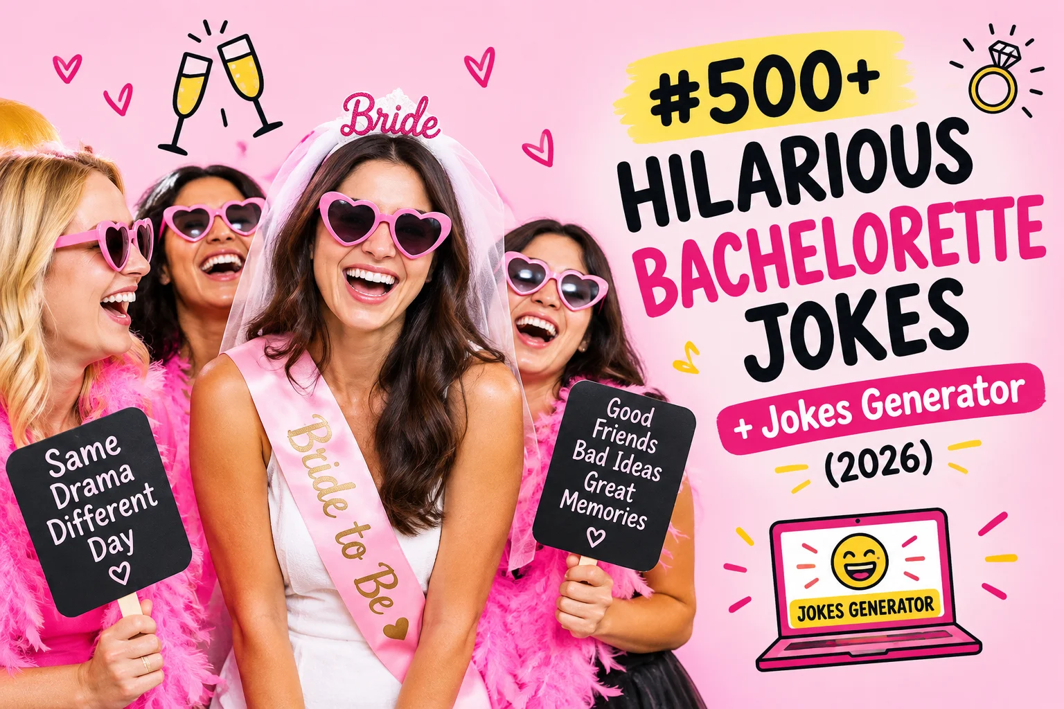 Hilarious Bachelorette Jokes + Jokes Generator (2026)