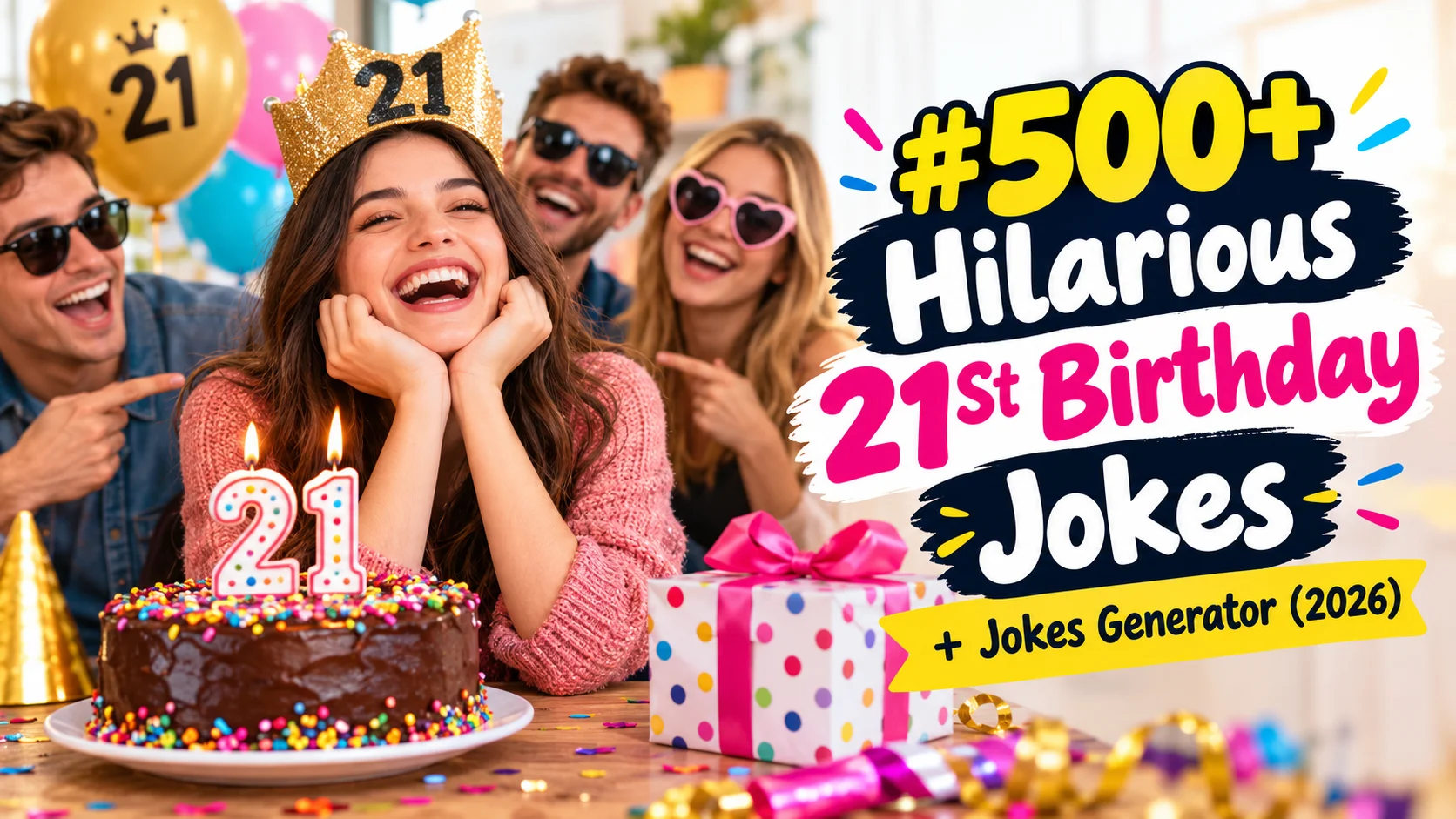 Hilarious 21St Birthday Jokes + Jokes Generator (2026)