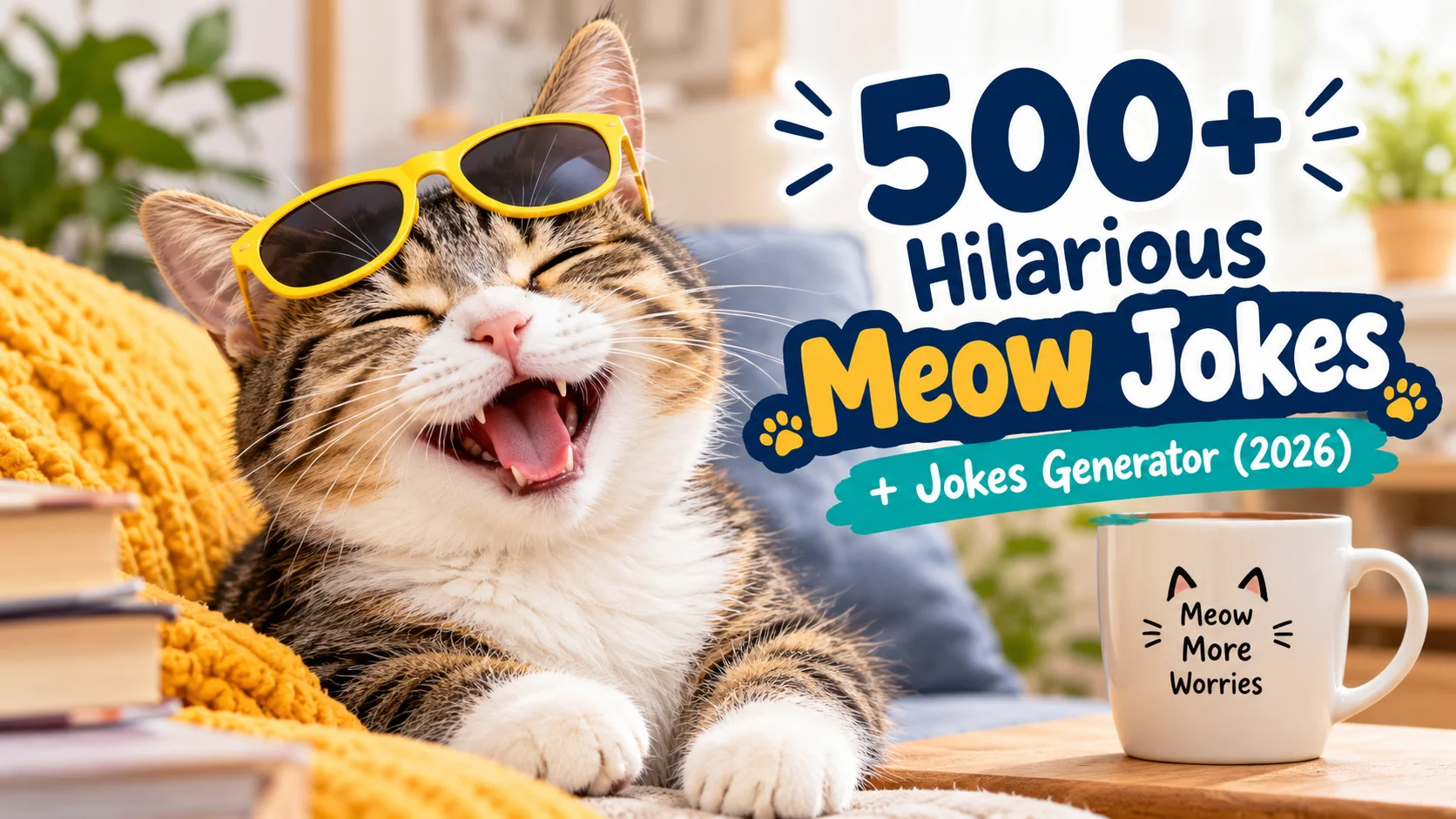 Hilarious Meow Jokes + Jokes Generator (2026)